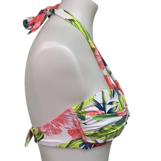 Women's Floral Bandeau Removeable Strap Bikini Top