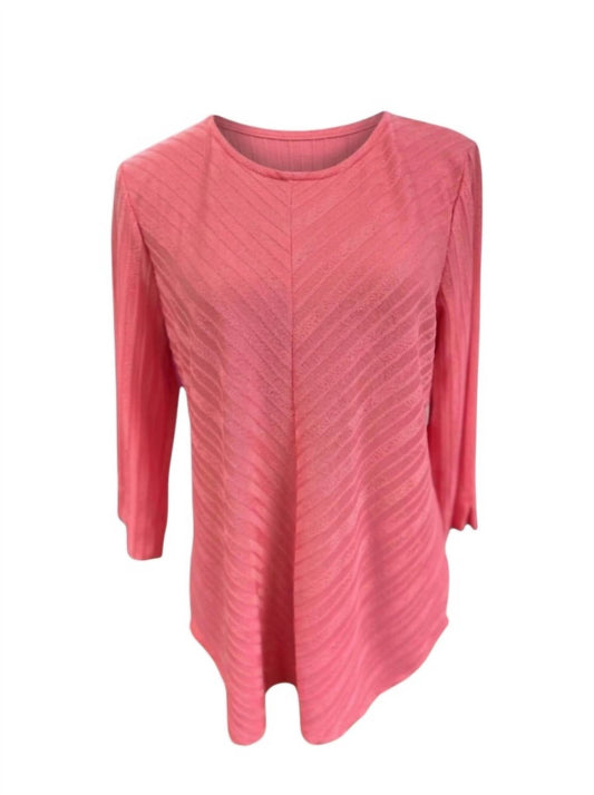Three Quarter Sleeve Coral Island A Line Top