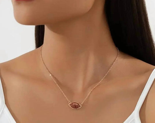 Women's Football Earring And Necklace Set