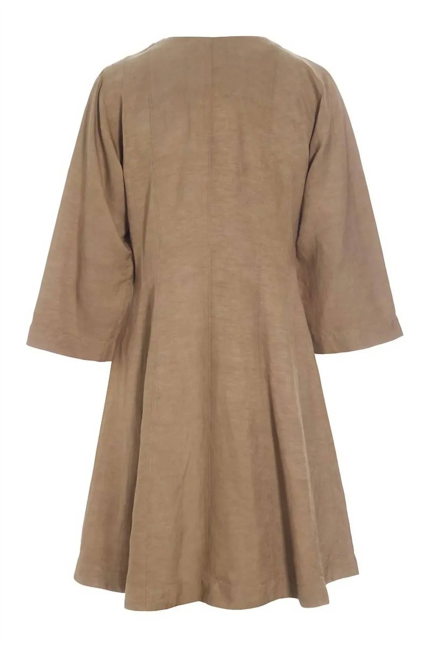Midi-Kleid aus Leinenmischung