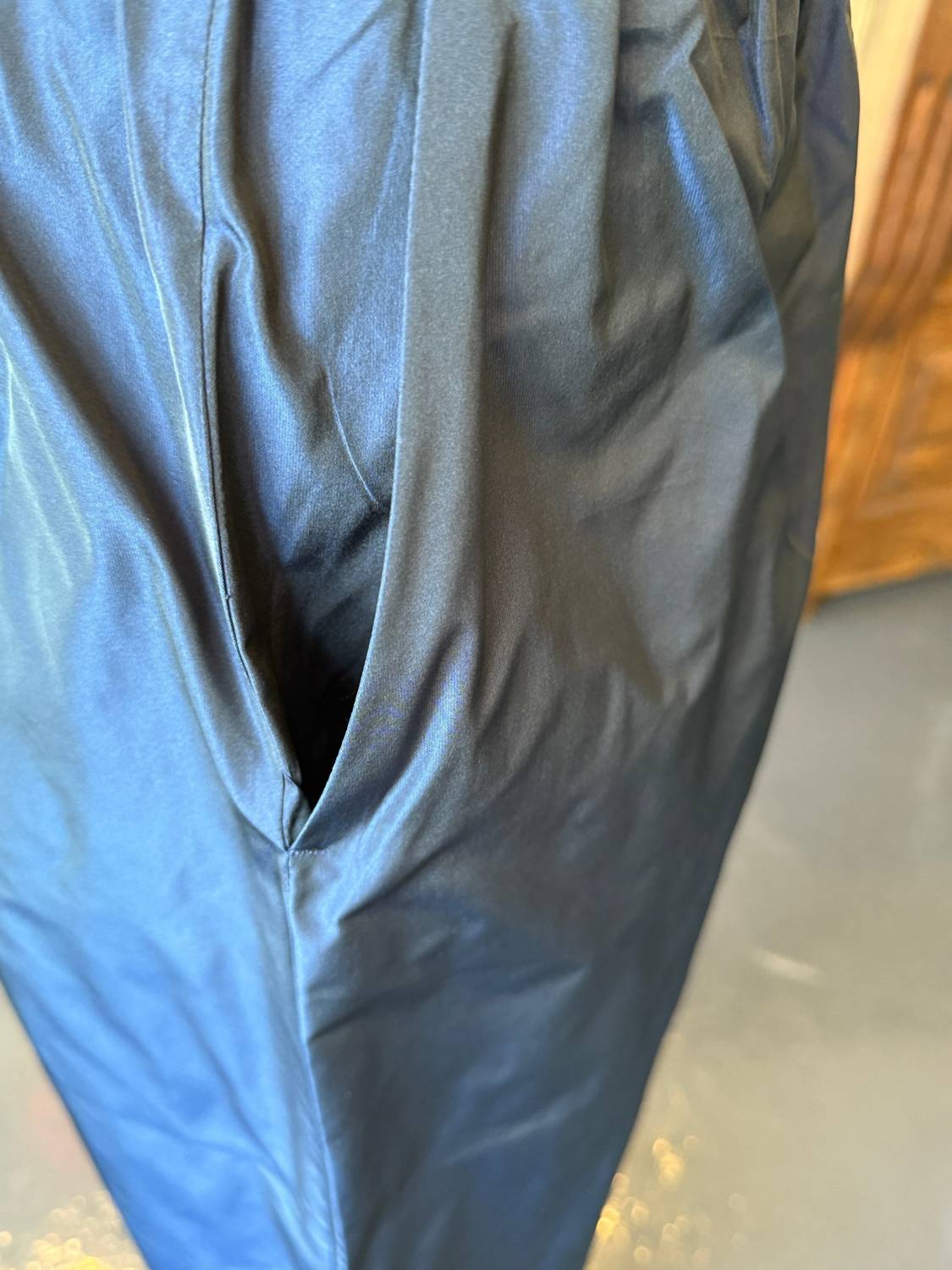 Damen Papercrash Hose mit weitem Bein