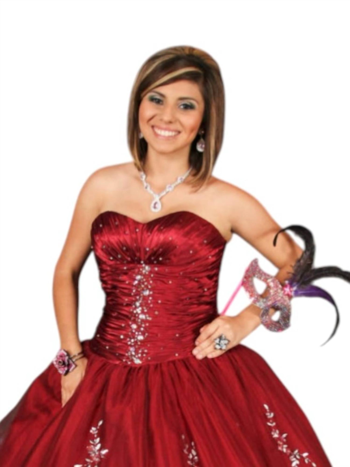Luxuriöses Ballkleid aus Charmeuse und französischem Tüll mit Herzausschnitt