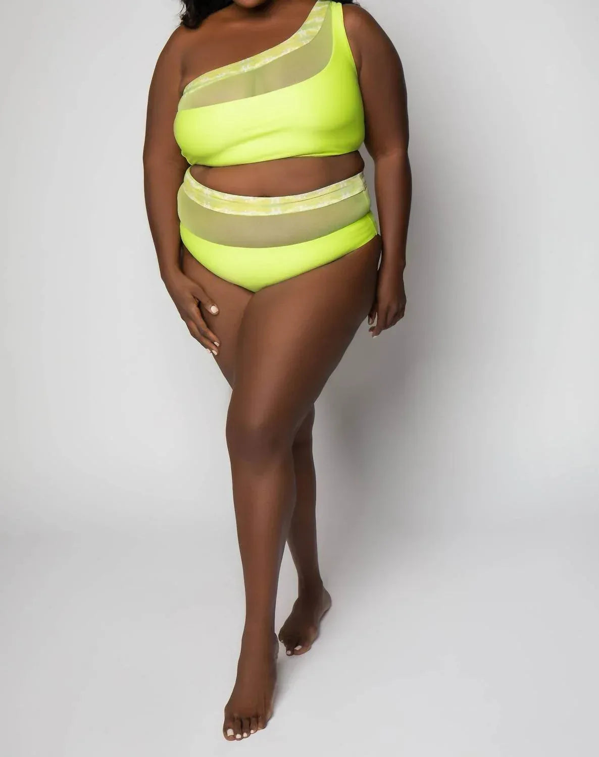 Bay One-Shoulder-Bikini-Oberteil – Große Größen