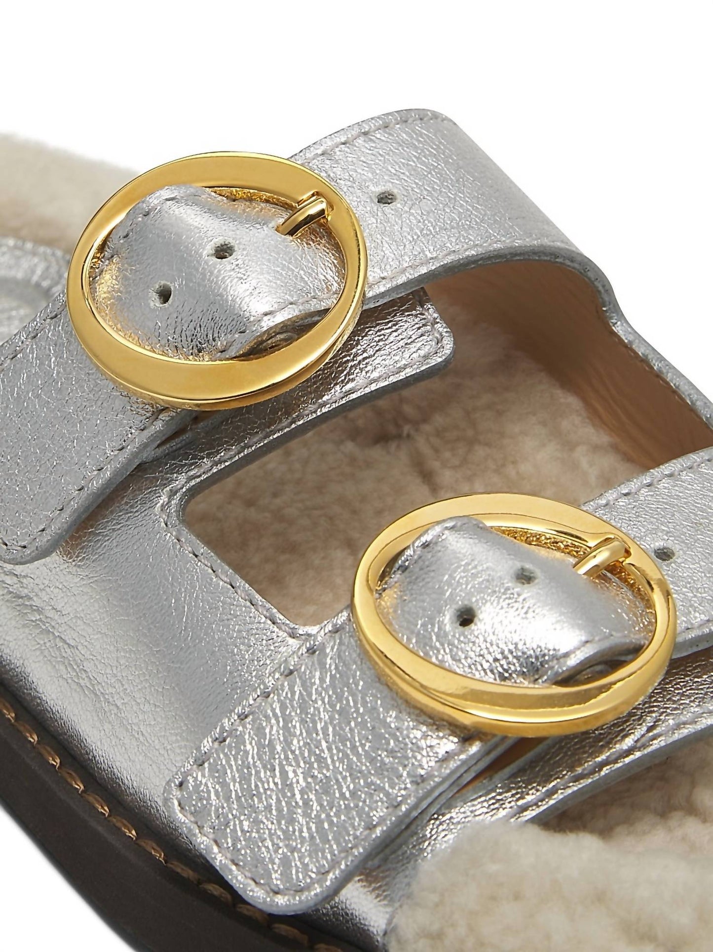 Damen-Metallic- & Lammfell-Pantoletten