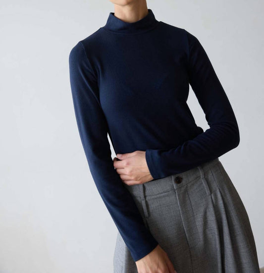 The Mock Neck Long Sleeve Tee