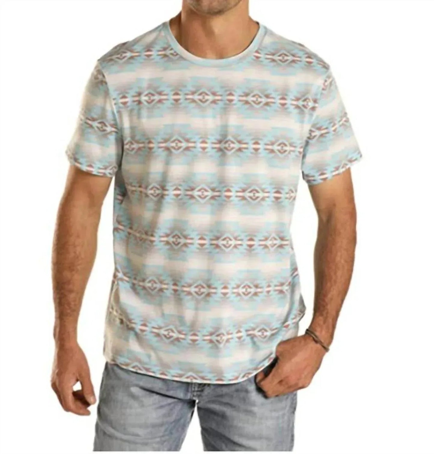 Herren T-Shirt Cowboy Azteken