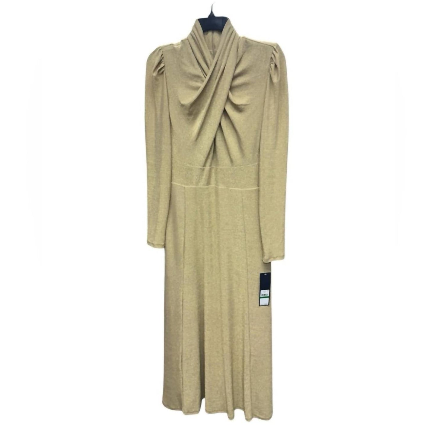 Harland Faux-wrap Metallic-threaded Midi Dress