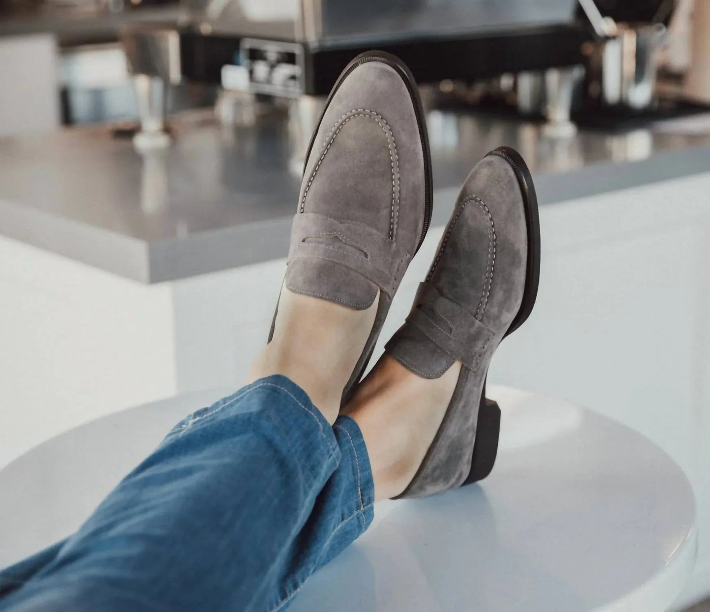 Herren-Loafer Sc524 Velour Peltro