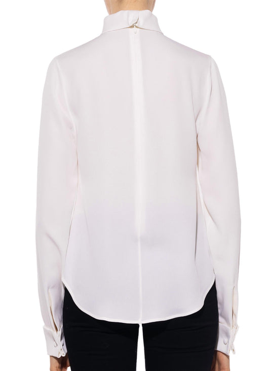 Crepe High Neck Blouse