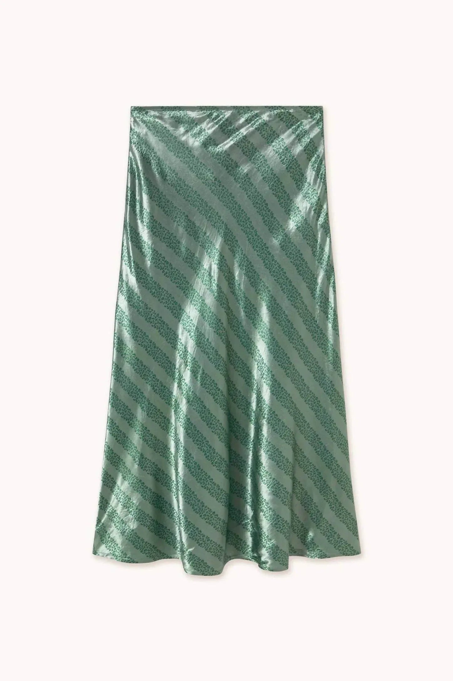 Flowers Bias Cut Skirt Washed
