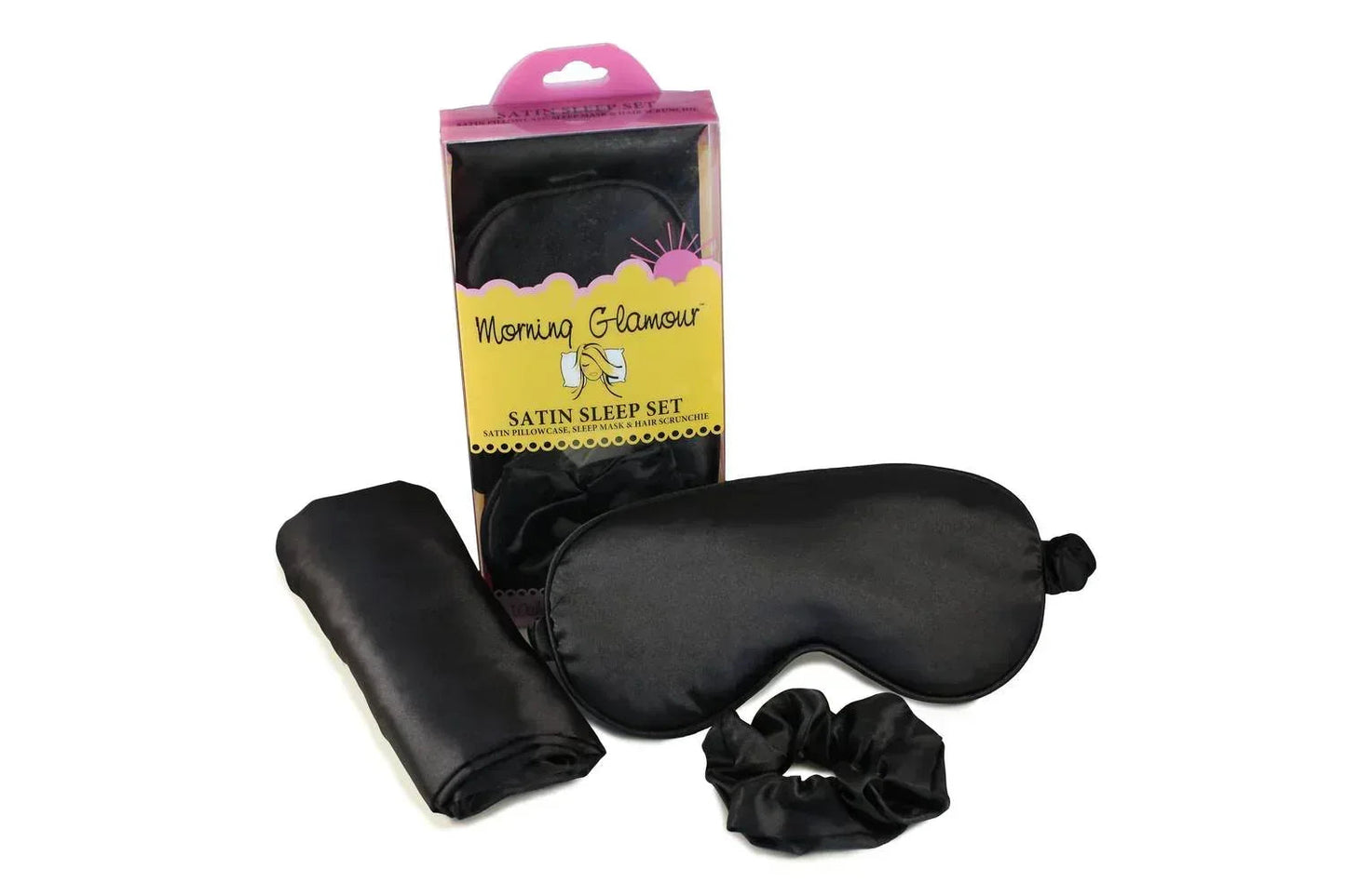 Ultimate Schlaf Seidenkissenbezug, Augenmasken- und Scrunchie-Set