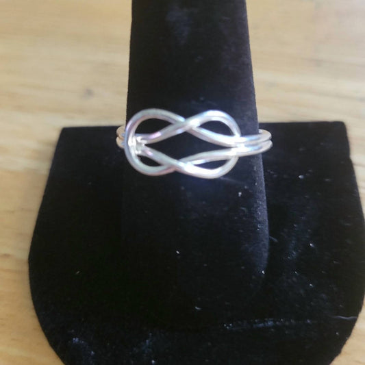 Unisex Doppelter Liebesknoten Ring