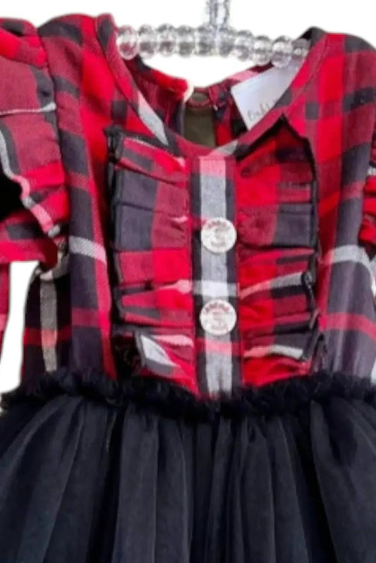 Mädchen Babykleid mit Schottenkaro Alix