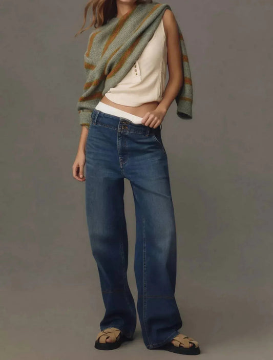 Die gestrickte High-Rise Wide-Leg Jeans