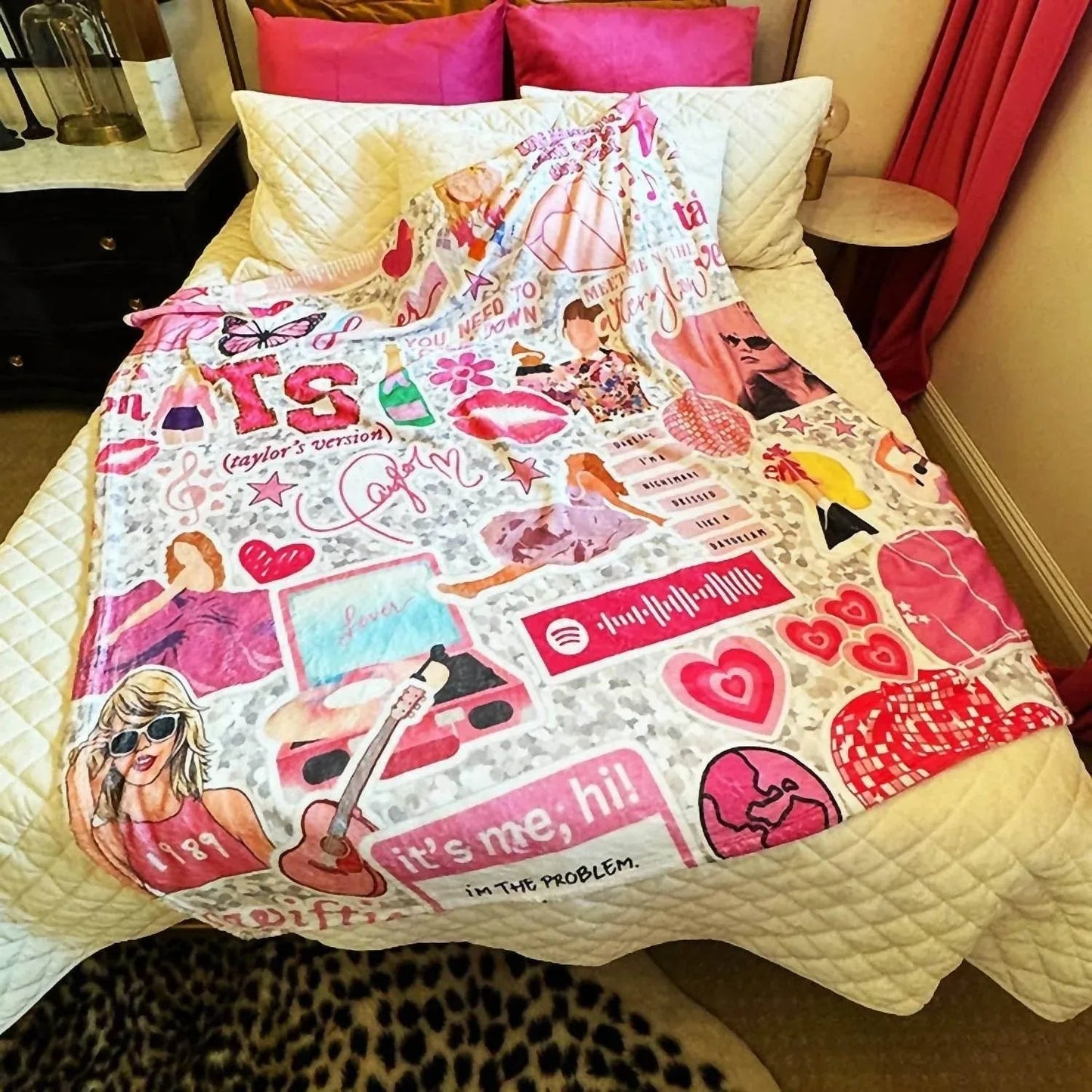 Girls' Eras Tour Music Inspired Plush Throw Blanket
