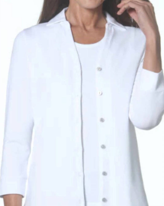 Three Quarter Sleeve Button Down