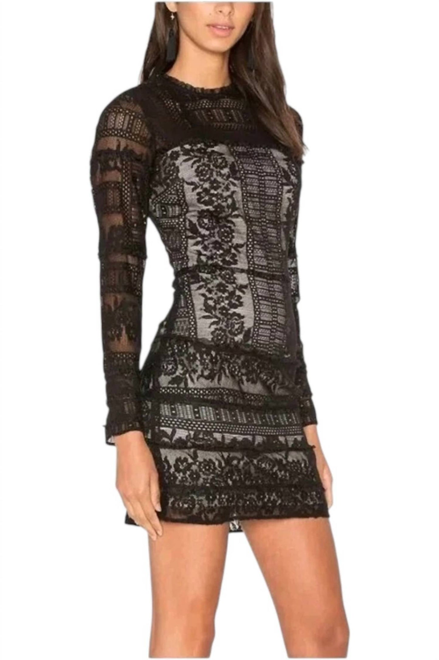 Spitzenkleid mit Unterkleid
