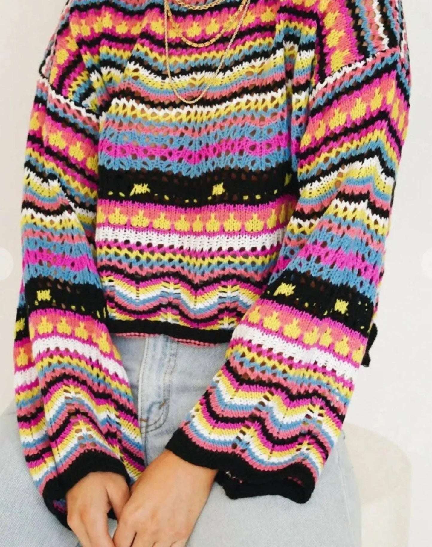 Crochet Long Sleeve Sweater
