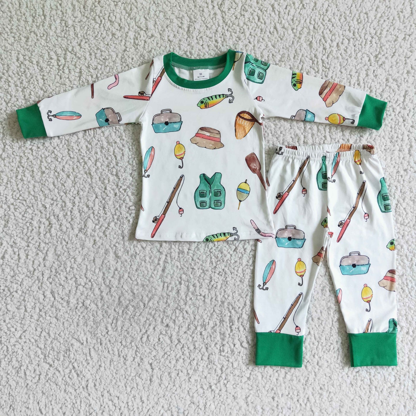 Langärmliger Angel-Pyjama für Jungen