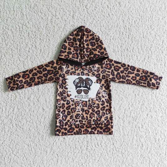 Kinder Leoparden Langarm Hoodie