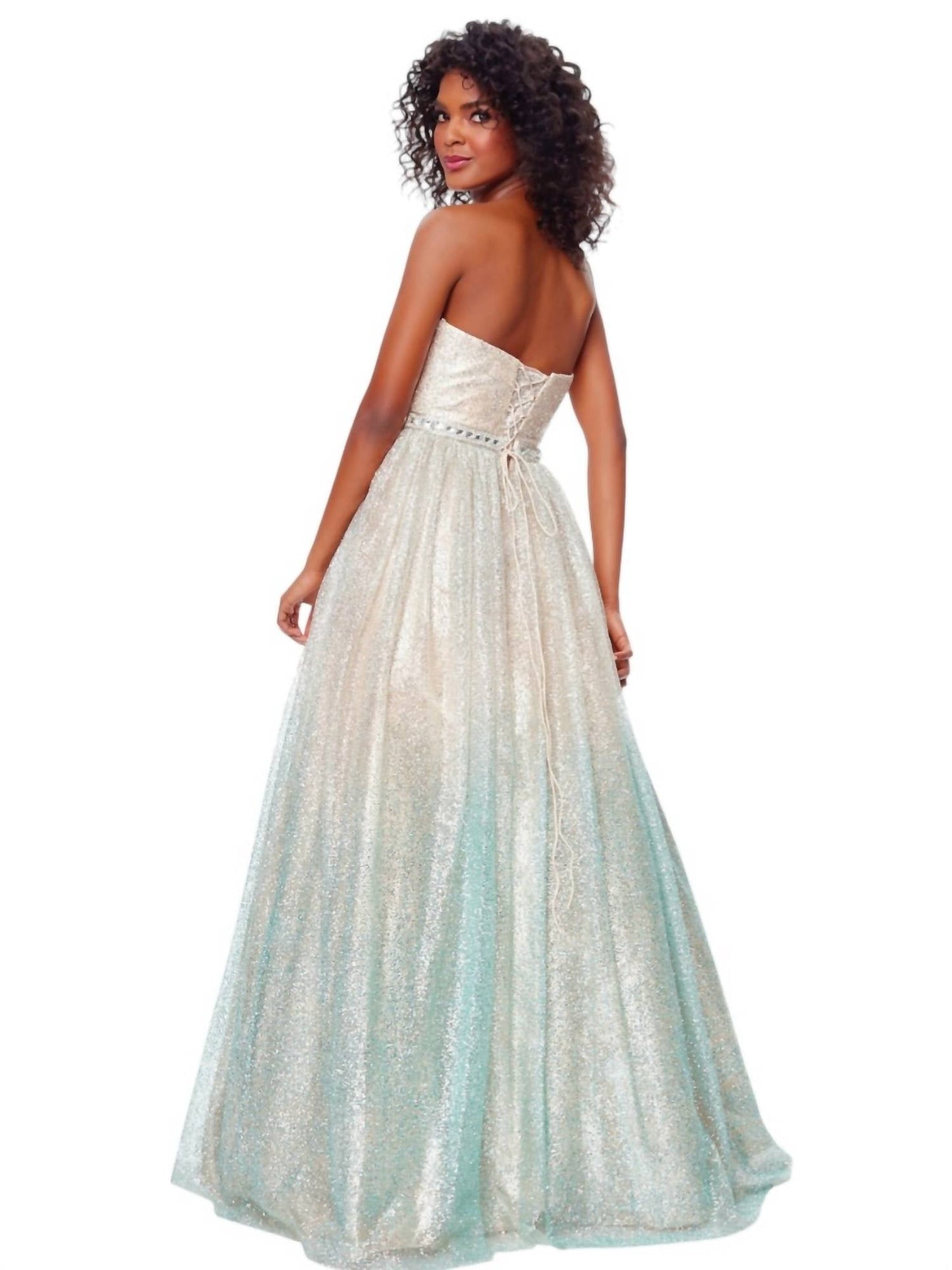 Strapless Fit And Flare Maxi Prom Dress