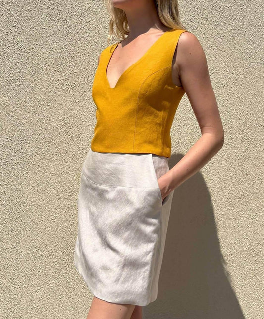 Zhenya Linen Skirt