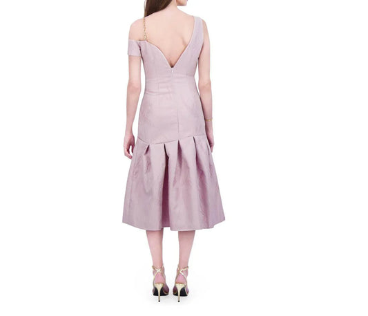 Teegarten schulterfreies V-Ausschnitt-Kleid