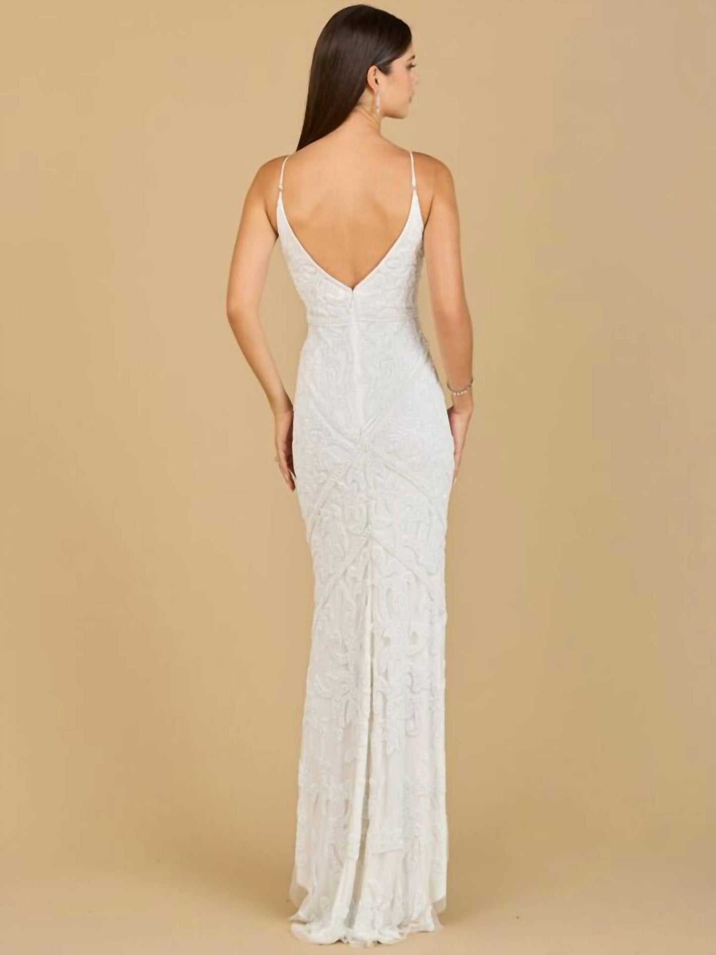 Bare Back Spaghetti Straps Bridal Dress