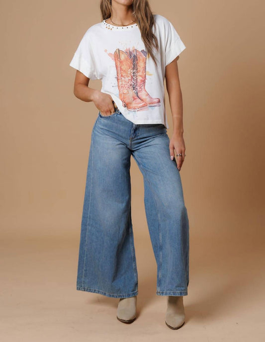 Splatter Boots Hi-Lo T-Shirt