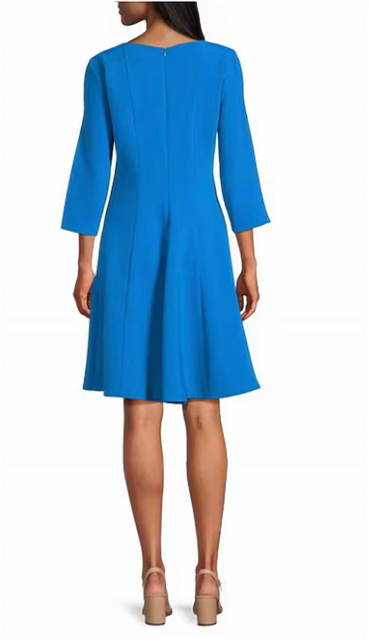 Crepe Fit and Flare Dress