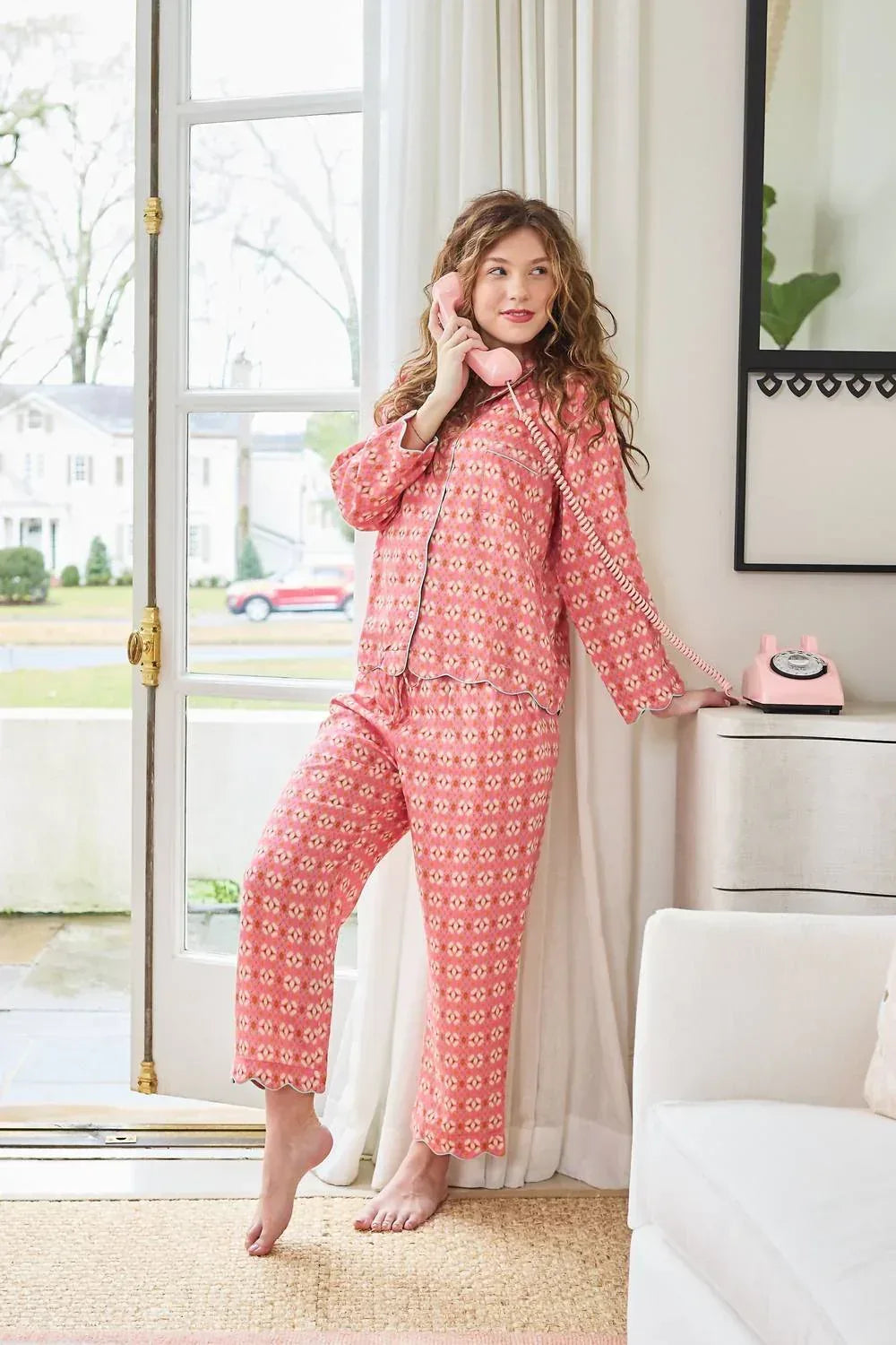 Pyjama-Langset mit Wellenkante