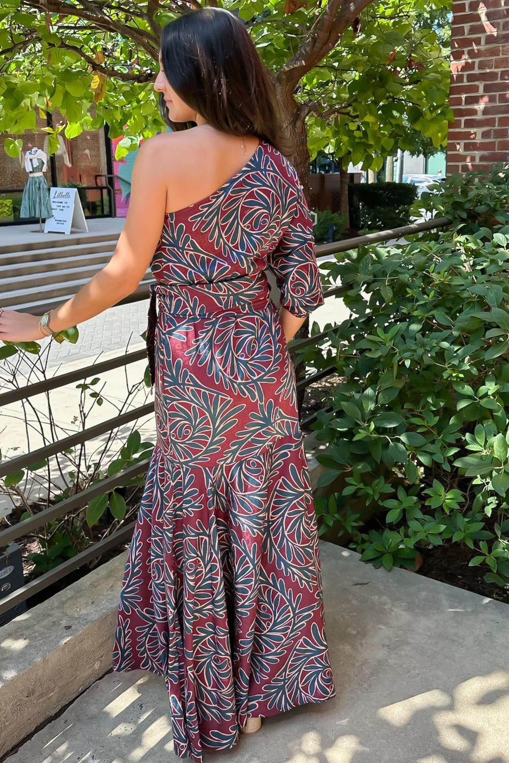 Isabella One-Shoulder Maxikleid