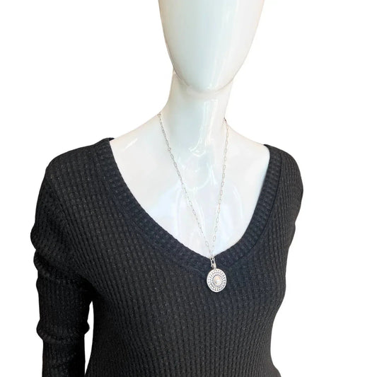 Women's Waffle Shimmer Top
