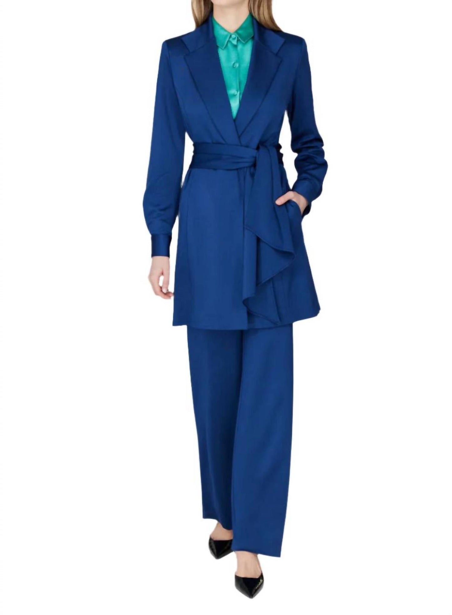 Hose aus mattem Jersey mit geradem Bein