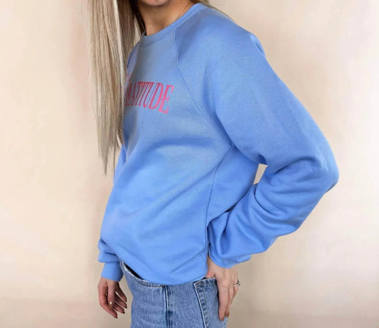 Dankbarkeits-Sweatshirt mit Rundhalsausschnitt