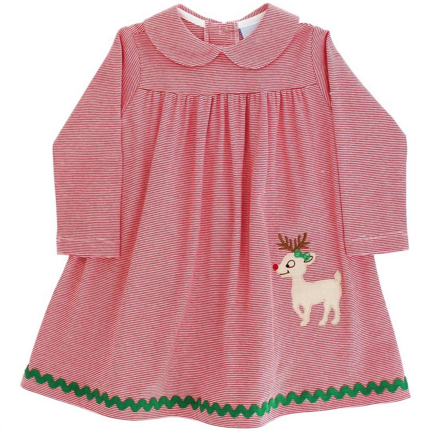 Mädchen Rentier-Spiele Strickkleid mit Kragen