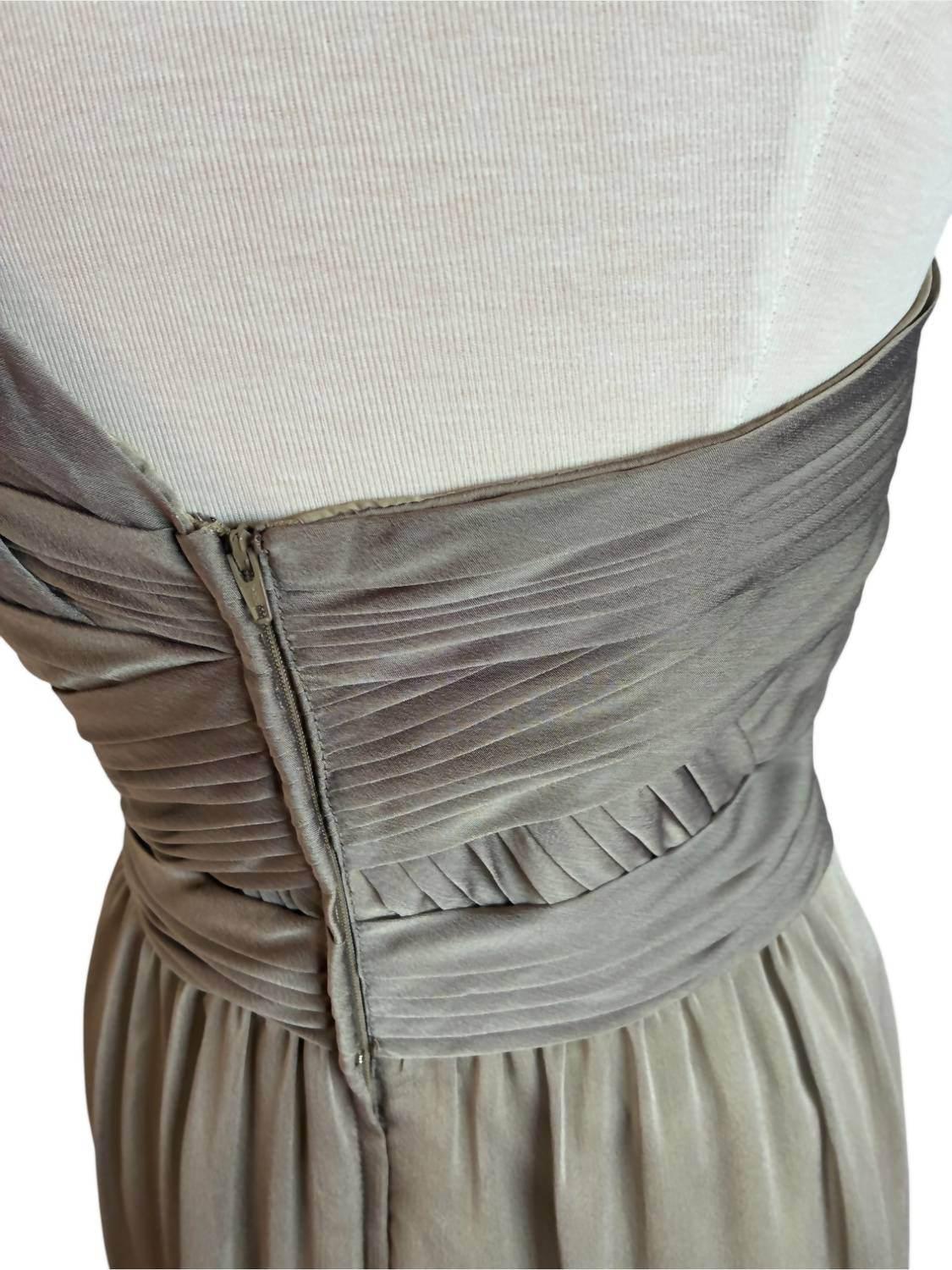 Damen Brautjungfernkleid mit einer Schulter und changierendem Glanz