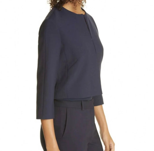 Collarless Short Jacket
