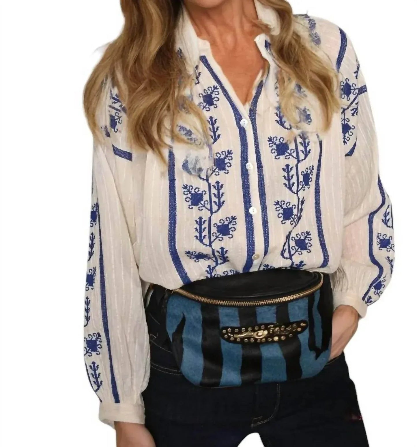 Maddi bestickte Boho-Bluse