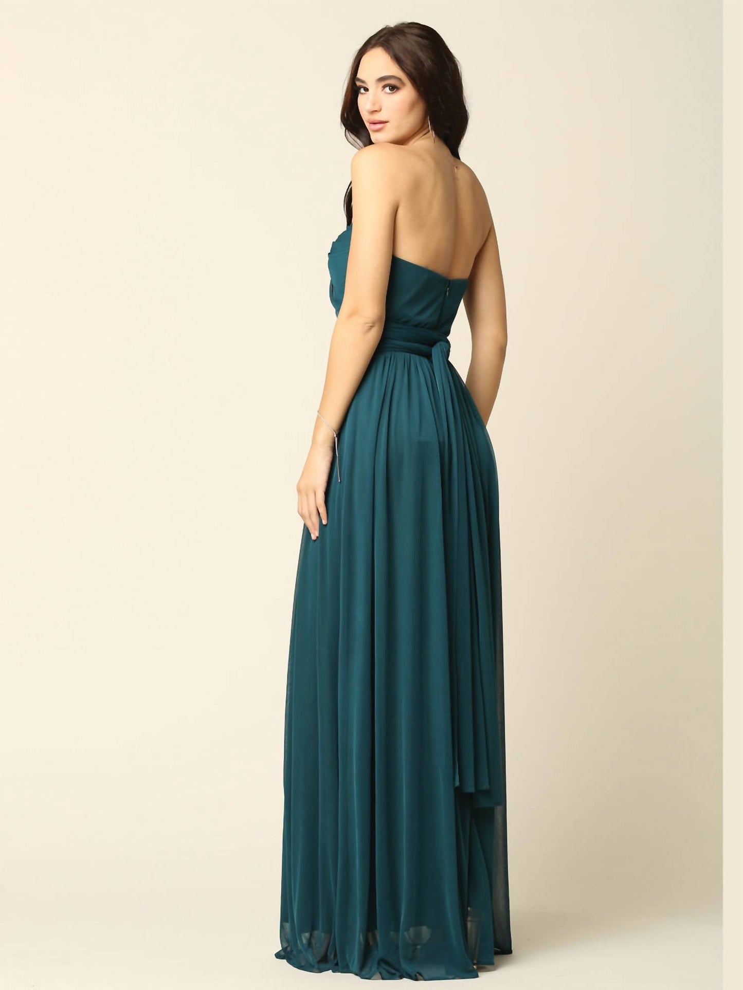 Schulterfreies Abendkleid