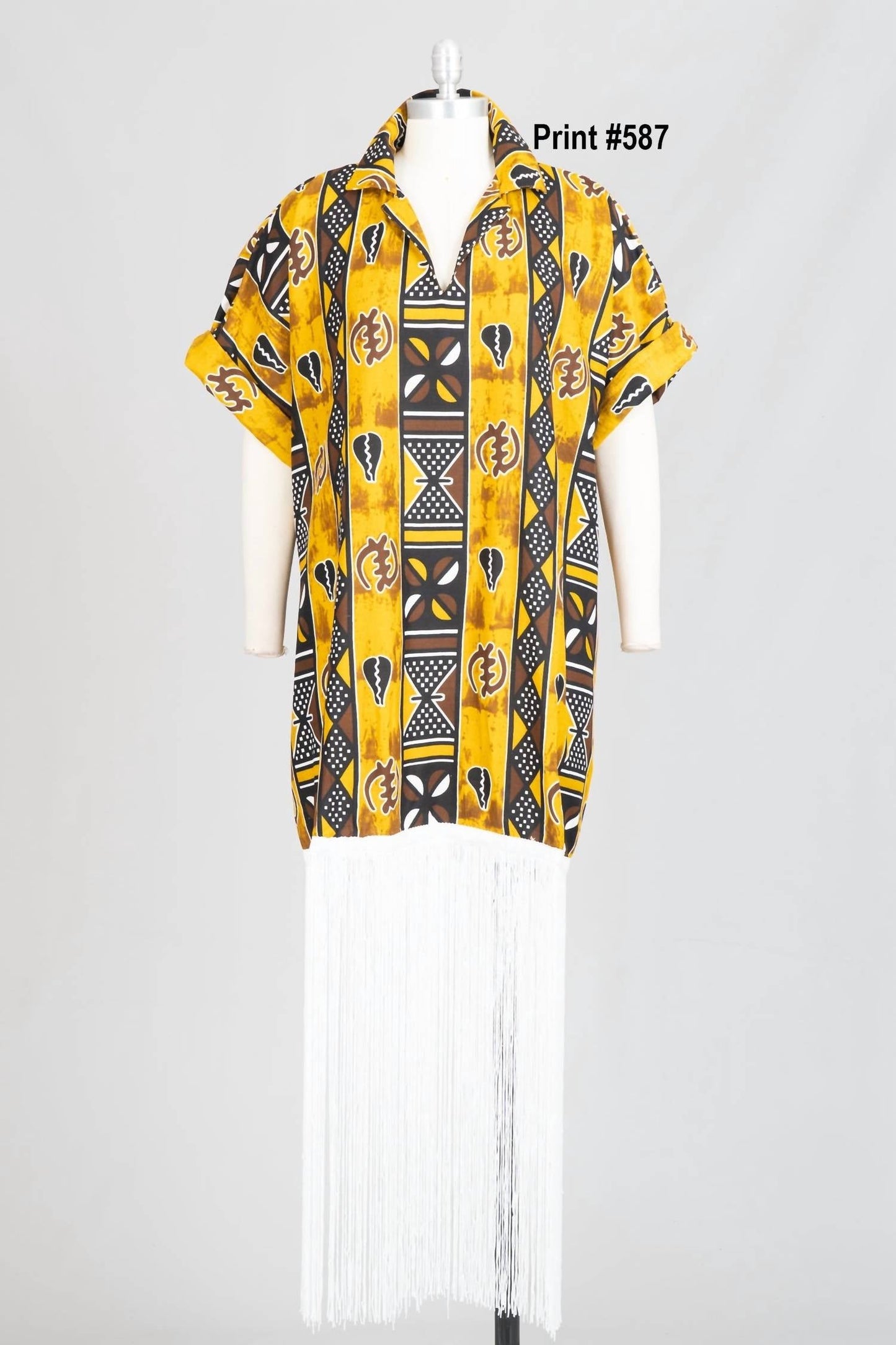 Vivid Tribe Fringe Trim Top