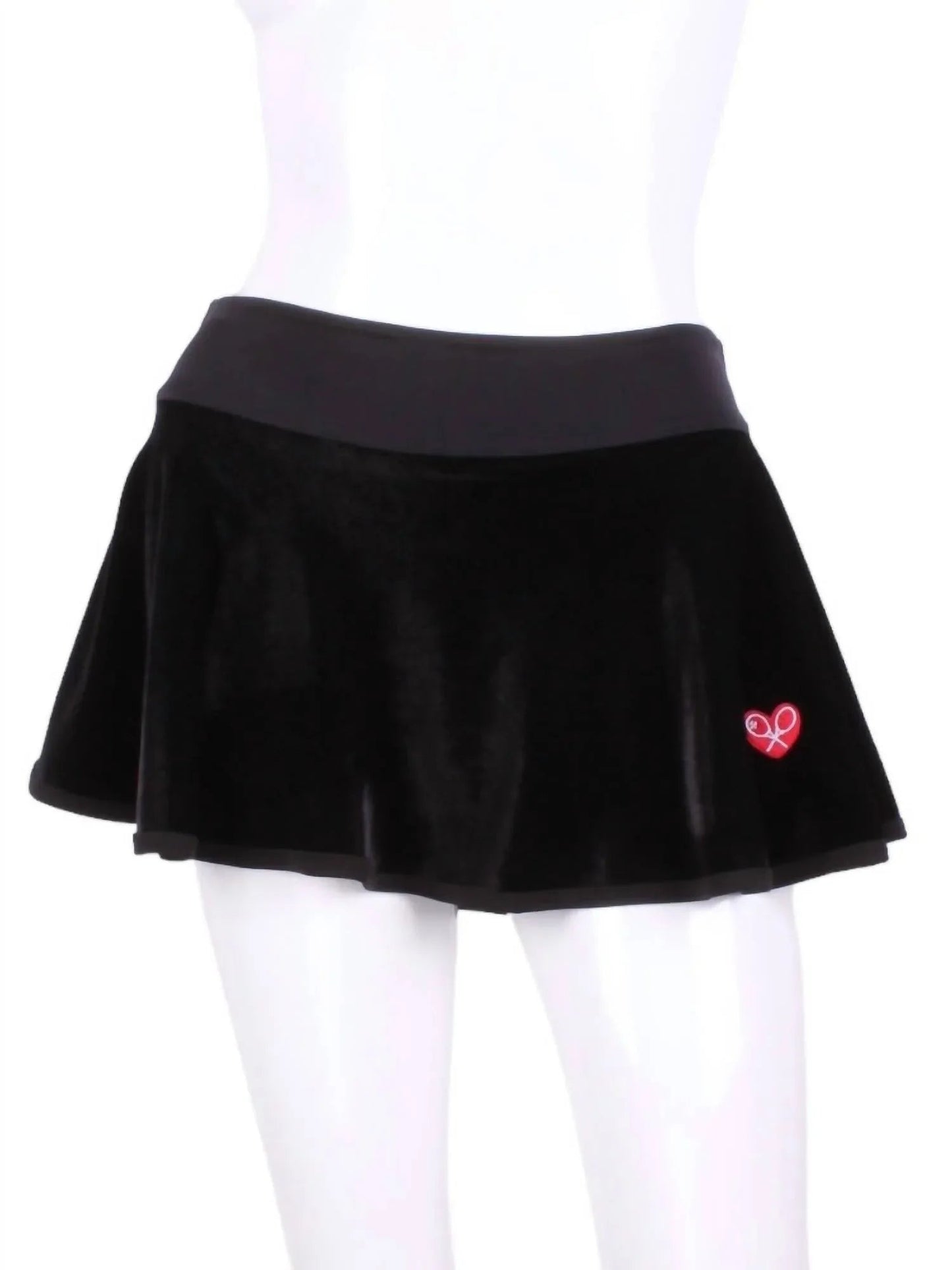 Damen Samt Love "o" Tennisrock