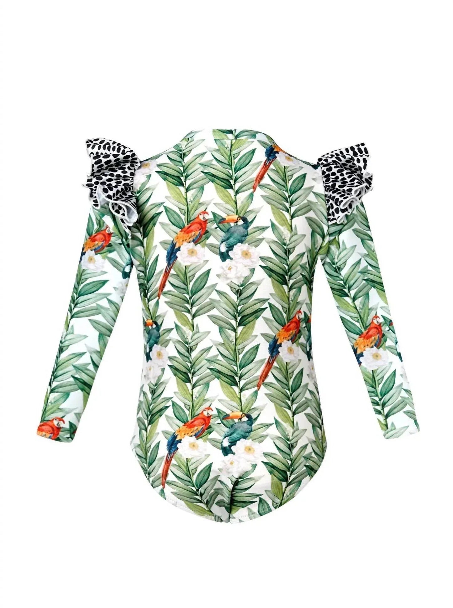Girl's Zipper Long Sleeve One Piece