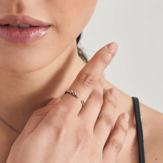 Women's Orb Sparkle Adjustable Rings