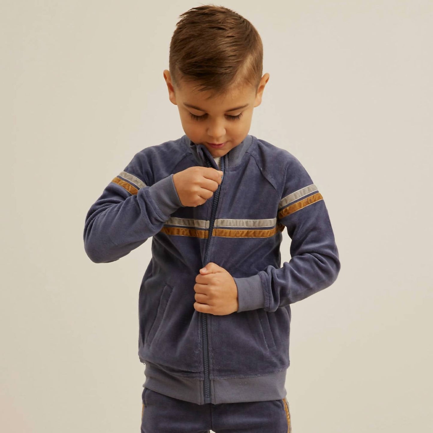 Velour-Trainingsjacke für Jungen