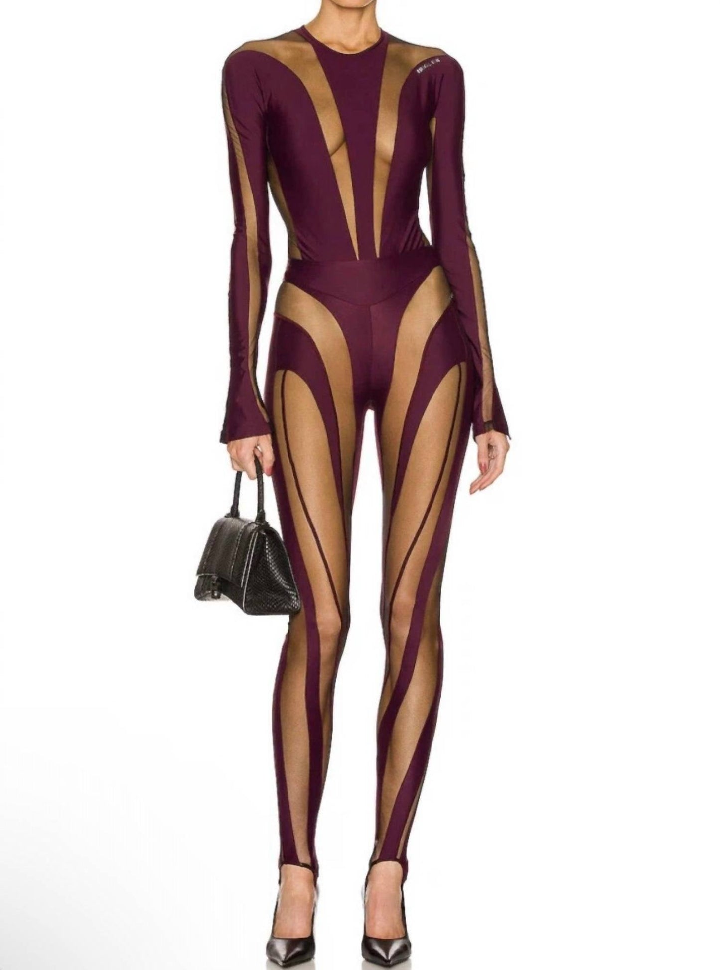 Blickdichte Spiral-Steigbügel-Leggings