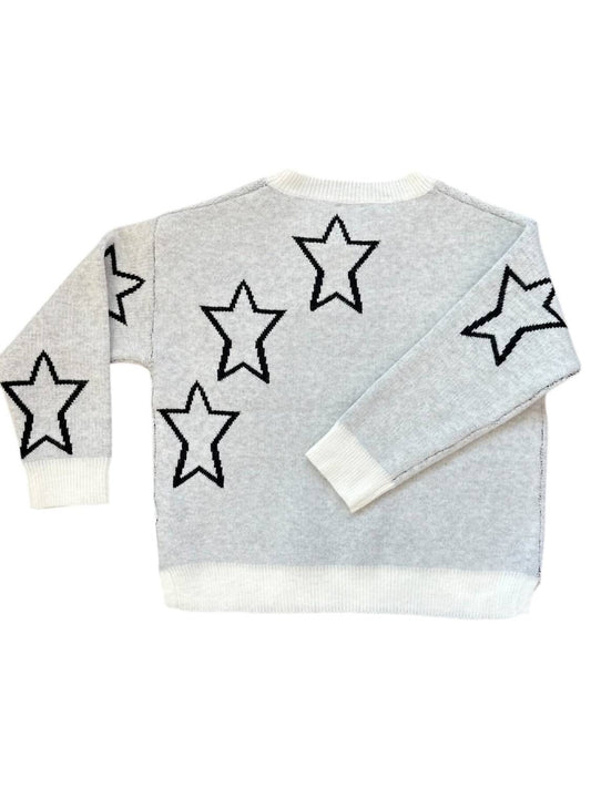 Girl's Boxy Stars Sweater