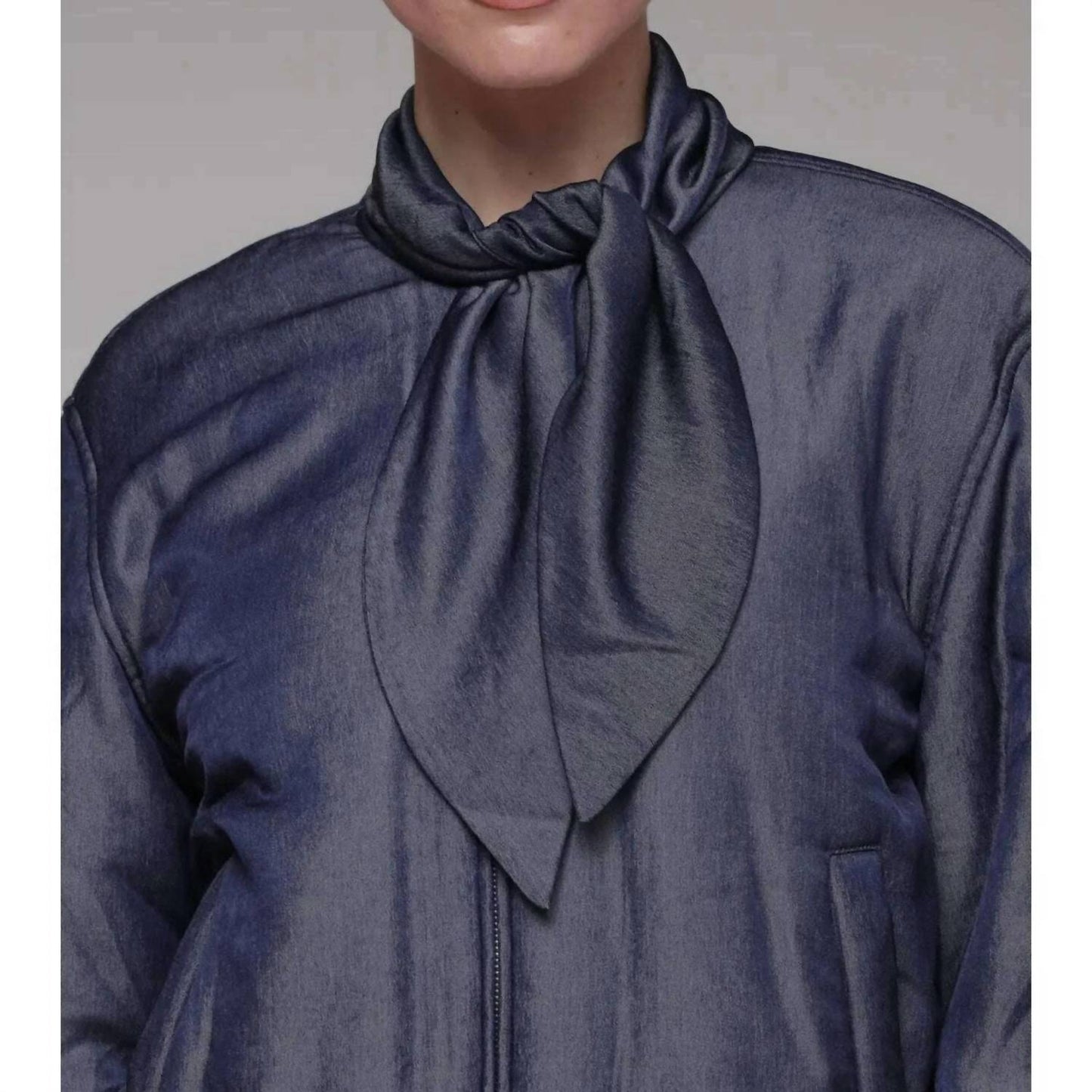 Schal mit Chambray-Jacke