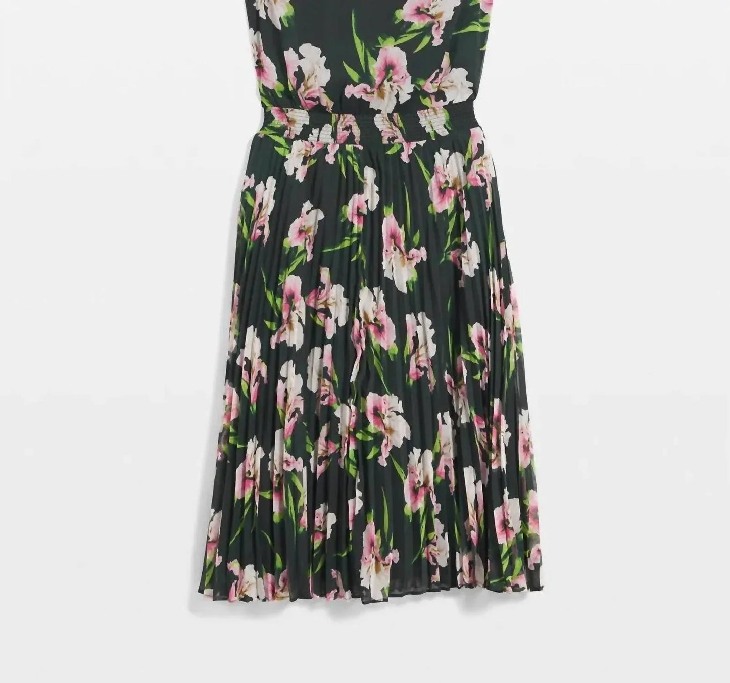 Sleeveless V-neck Smocked Midi Dress