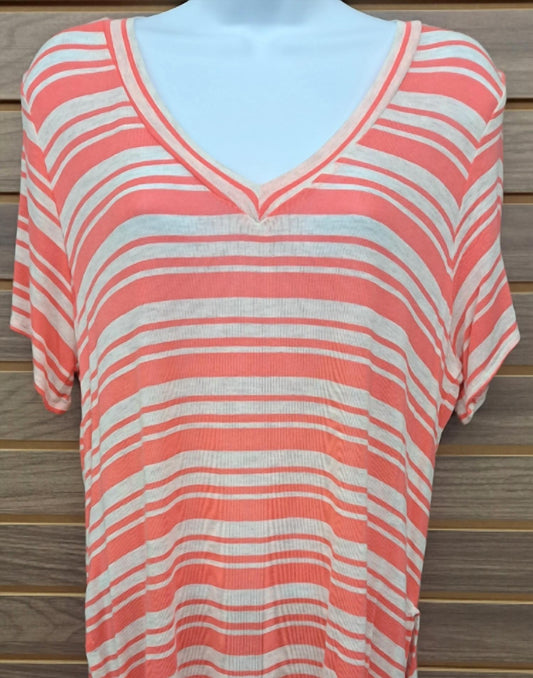 Women's Coral Stripes Long Tee